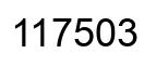 Number 117503 black image