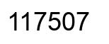Number 117507 black image