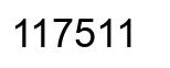 Number 117511 black image