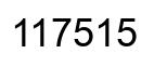 Number 117515 black image