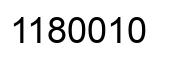 Number 1180010 black image