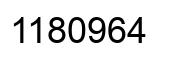 Number 1180964 black image