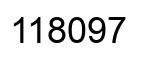 Number 118097 black image