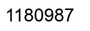 Number 1180987 black image