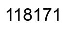 Number 118171 black image