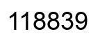 Number 118839 black image