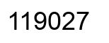 Number 119027 black image