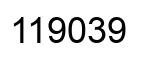 Number 119039 black image