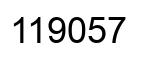Number 119057 black image