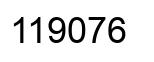 Number 119076 black image
