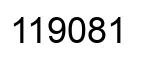 Number 119081 black image
