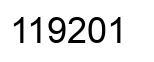 Number 119201 black image
