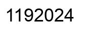 Number 1192024 black image