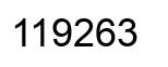 Number 119263 black image