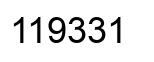 Number 119331 black image