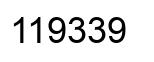 Number 119339 black image