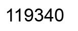 Number 119340 black image