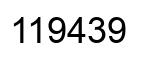 Number 119439 black image