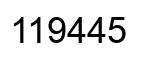 Number 119445 black image