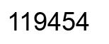 Number 119454 black image