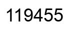 Number 119455 black image