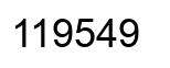 Number 119549 black image