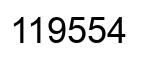 Number 119554 black image