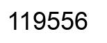Number 119556 black image