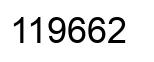 Número 119662 imagen negro