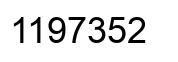 Number 1197352 black image