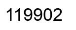 Number 119902 black image