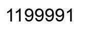 Number 1199991 black image