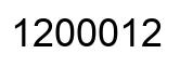 Number 1200012 black image