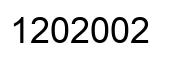Number 1202002 black image