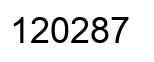 Number 120287 black image