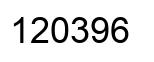 Número 120396 imagen negro