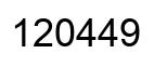 Number 120449 black image