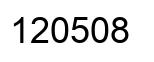 Number 120508 black image