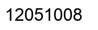 Number 12051008 black image