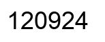 Number 120924 black image