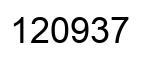 Number 120937 black image
