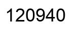Number 120940 black image