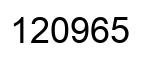 Number 120965 black image