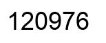 Number 120976 black image