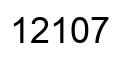Number 12107 black image