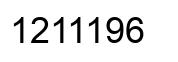Number 1211196 black image