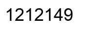 Number 1212149 black image