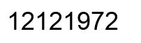 Number 12121972 black image