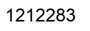 Number 1212283 black image