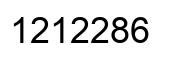 Number 1212286 black image